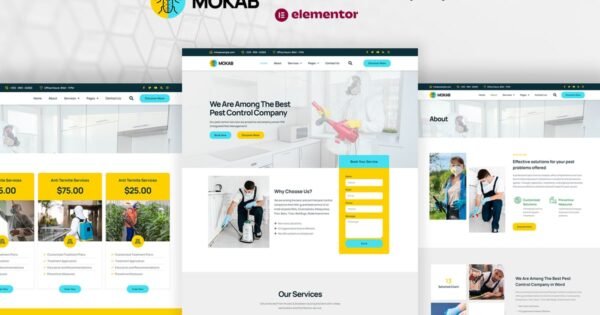Mokab – Pest Control Services Elementor Pro Template Kit