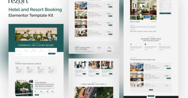 Rezort – Hotel & Resort Booking Elementor Template Kit