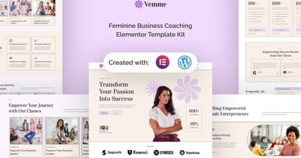 Vemme – Feminine Business Coaching Elementor Template Kit