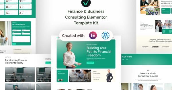 Vynance – Finance & Business Consulting Elementor Template Kit