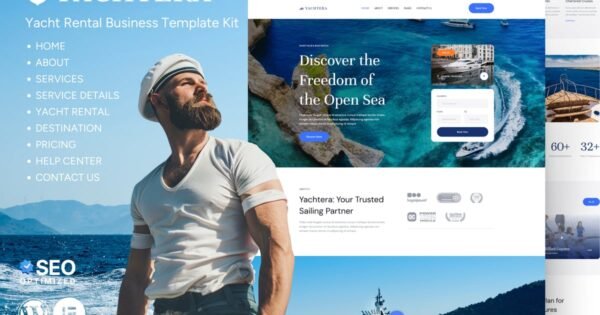 Yachtera – Yacht Club & Boat Rental Elementor Template Kit
