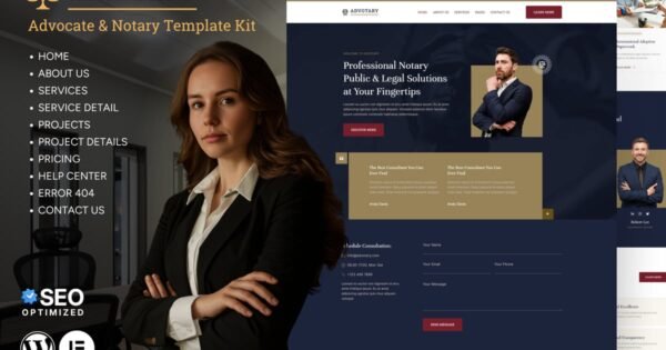 Advotary – Notary Public & Legal Services Elementor Template Kit