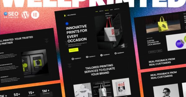 WellPrinted – Print Service Elementor Template Kit