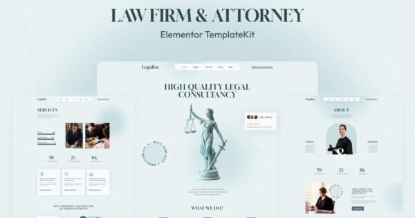 Legalize – Law Firm & Attorney Elementor Template Kit