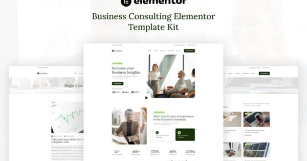 Consultry – Business Consulting Elementor Template Kit