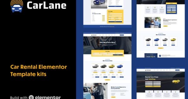 CarLane – Car Rental Elementor Template Kit