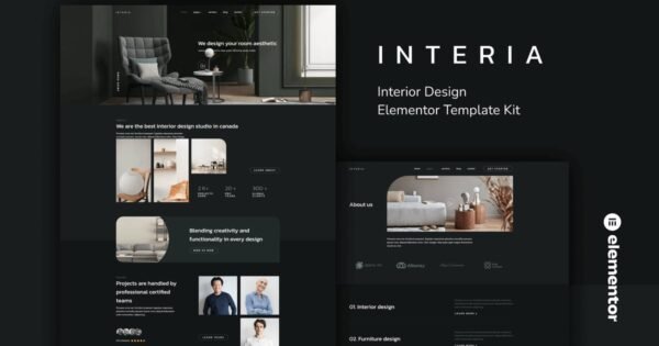 Interia – Interior Design Elementor Template Kit