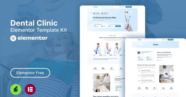 Dentcys – Dental Clinic Elementor Template Kit