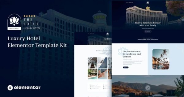 Lotuz – Luxury Hotel Elementor Template Kit