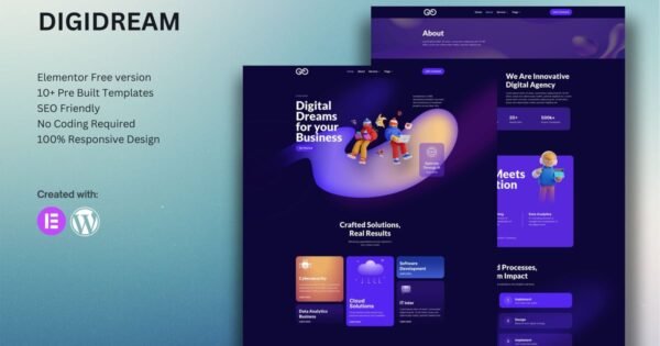Digidream – IT Solutions Company Elementor Template Kit