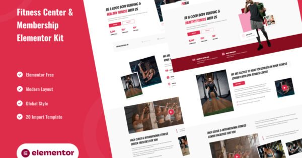 Pitem – Fitness Center & Membership Elementor Template Kit