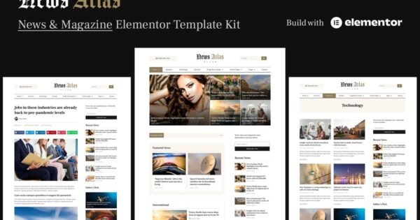 NewsAtlas – News & Magazine Elementor Template Kit