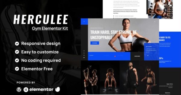 Hercules – Fitness & Gym Elementor Template Kit