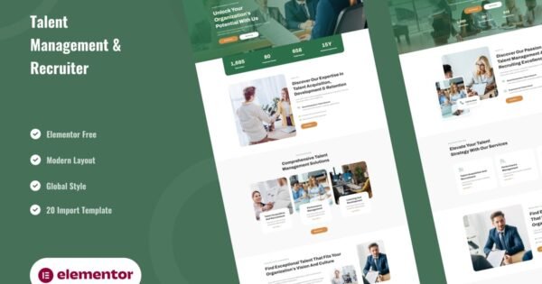 Talento – Talent Management & Recruiter Elementor Template Kit