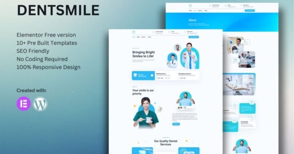 Dentsmile – Dentist & Dental Clinic Elementor Template Kit