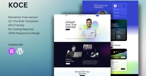 Koce – Life Coach & Motivator Elementor Template Kit