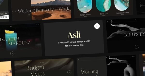 Asli – Creative Portfolio Elementor Pro Template Kit