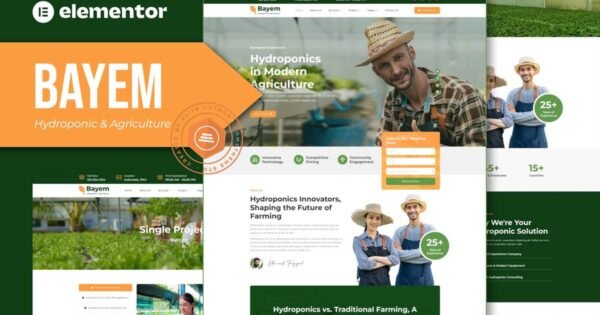 Bayem – Hydroponic & Agriculture Elementor Template Kit