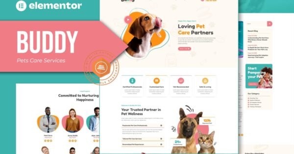 Buddy – Pet Care Services Elementor Template Kit