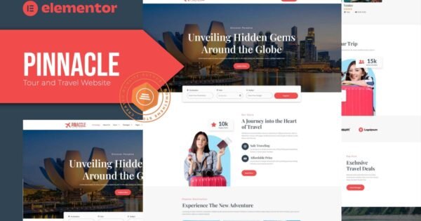 Pinnacle – Tour and Travel Elementor Template Kit