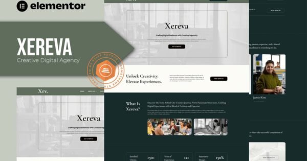 Xereva – Creative Digital Agency Elementor Template Kit