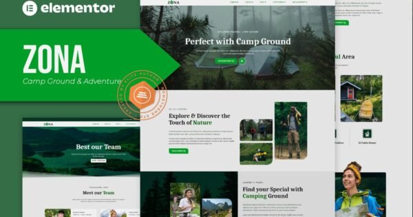Zona – Camp Ground & Adventure Elementor Template Kit