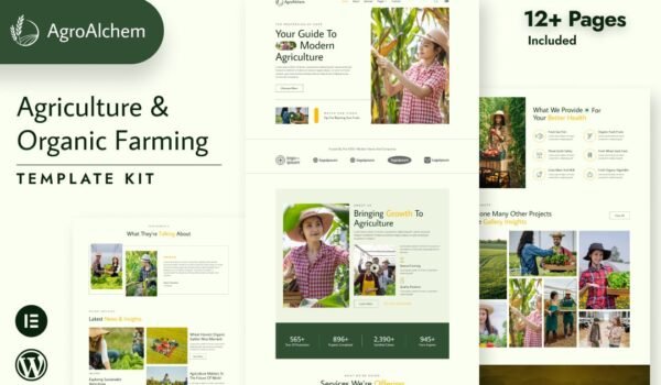 AgroAlchem – Agriculture & Organic Farming Elementor Template Kit