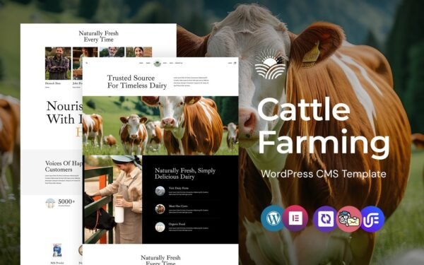 Cowfarm – Cow Farm and Dairy Farm WordPress Elementor Theme WordPress Theme
