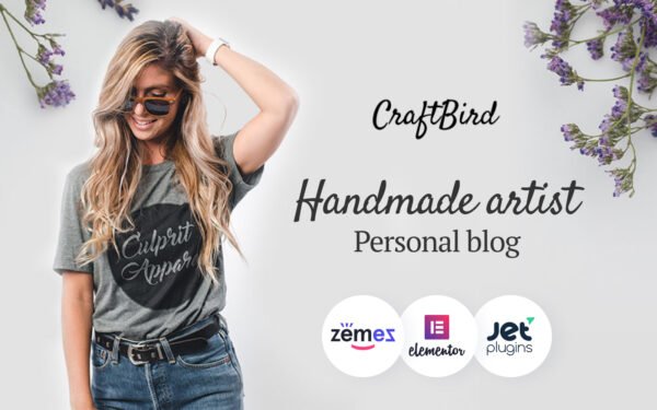 CraftBird – Handmade Artist Personal Blog WordPress theme WordPress Theme