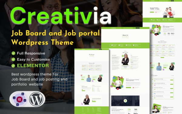 Creativia Job Board and Job Solution – Wordpress Theme WordPress Theme