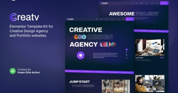 Creatv – Creative Design Agency Elementor Template Kit