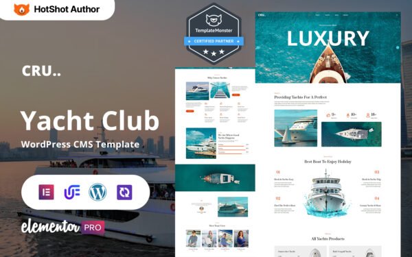 Crusse – Yacht Club WordPress Elementor Theme WordPress Theme