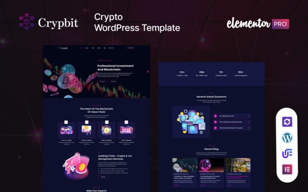 Crypbit – Bitcoin And Cryptocurrency WordPress Theme