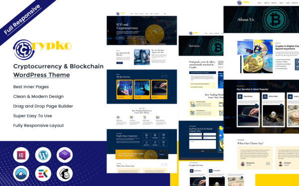 Crypko – Cryptocurrency & Blockchain WordPress Theme