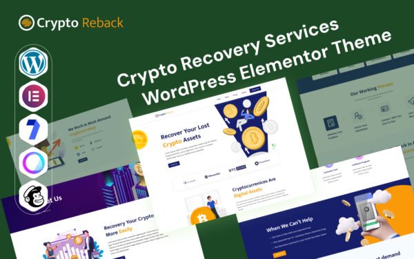 Crypto Reback – Crypto Recovery Services WordPress Elementor Theme WordPress Theme