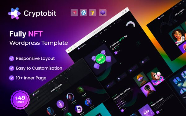 Cryptobit – NFT Marketplace WordPress Theme.