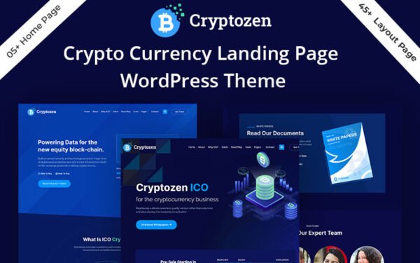 Cryptozen – Cryptocurrency & Bitcoin/ICO WordPress Theme