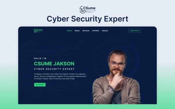 Csume – Cyber Security Expert Portfolio Elementor Template Elementor Kit