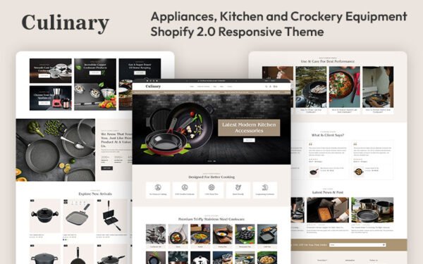 Culinary – Appliances, Kitchen and Crockery Shopify Multipurpose Responsive Theme Shopify Theme