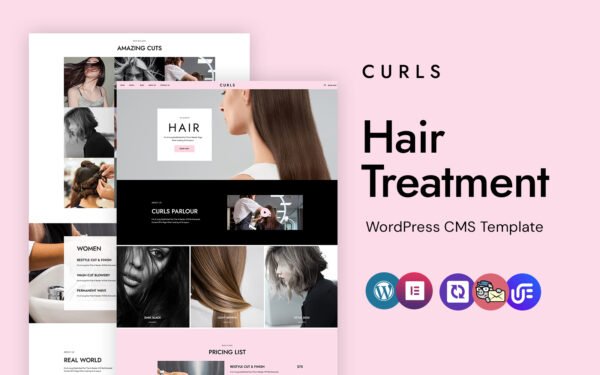 Curls – The Ultimate Hair Care and Treatment WordPress Elementor Theme WordPress Theme