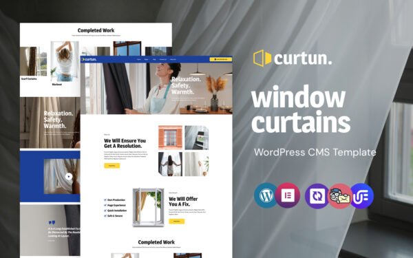 Curtun – Window Curtains WordPress Elementor Theme WordPress Theme