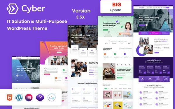 Cyber – IT Solutions, Technology & Business Consulting WordPress Theme