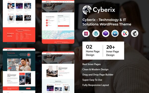 Cyberix – Technology & IT Solutions WordPress Theme