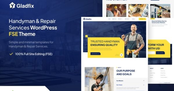 Gladfix – Handyman & Repair Services WordPress The