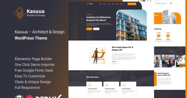 Kasuua – Architect & Design WordPress Theme