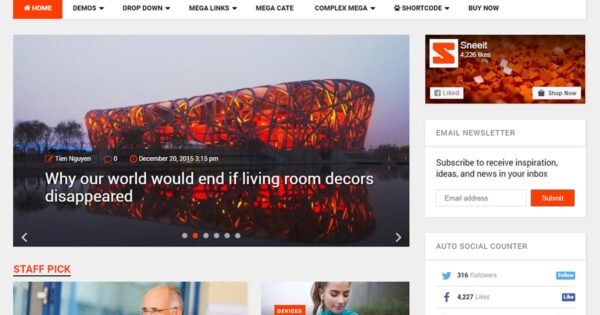 MagOne -­ Responsive Magazine & News WordPress The