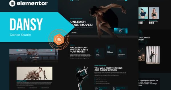 Dansy – Dance Studio Elementor Pro Template Kit