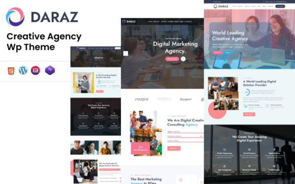 Daraz – Creative Agency Elementor Wordpress Theme WordPress Theme