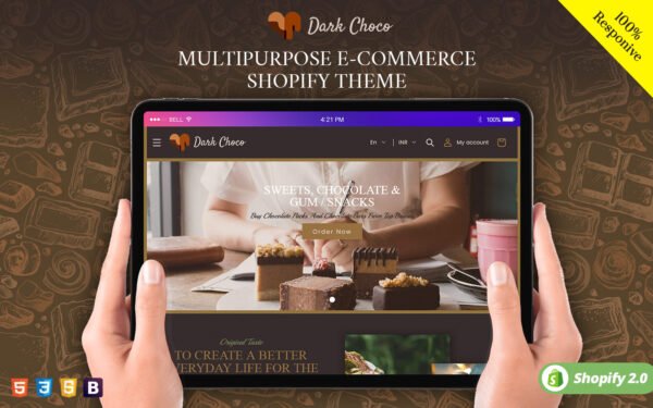 Dark Choco Cake – Choclate Bakery Coffee Shopify Theme
