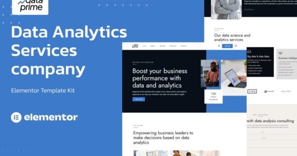 Dataprime – Data Analytics Services Elementor Template Kit